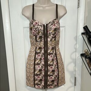 Forever 21 Floral Purple and Green Dress size small